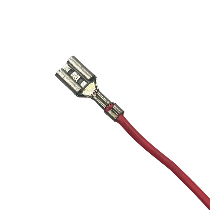 绝缘套线束厂4.8直插插簧线束187端子线接插件带护套6.3直插插簧