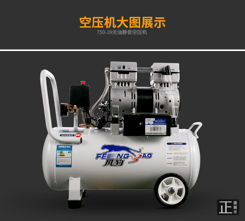 Fengbao Air Compressor Decoration Woodworking Oil-Free Bass Air Compressor 220V Pneumatic High Pressure Small Household Air Pump