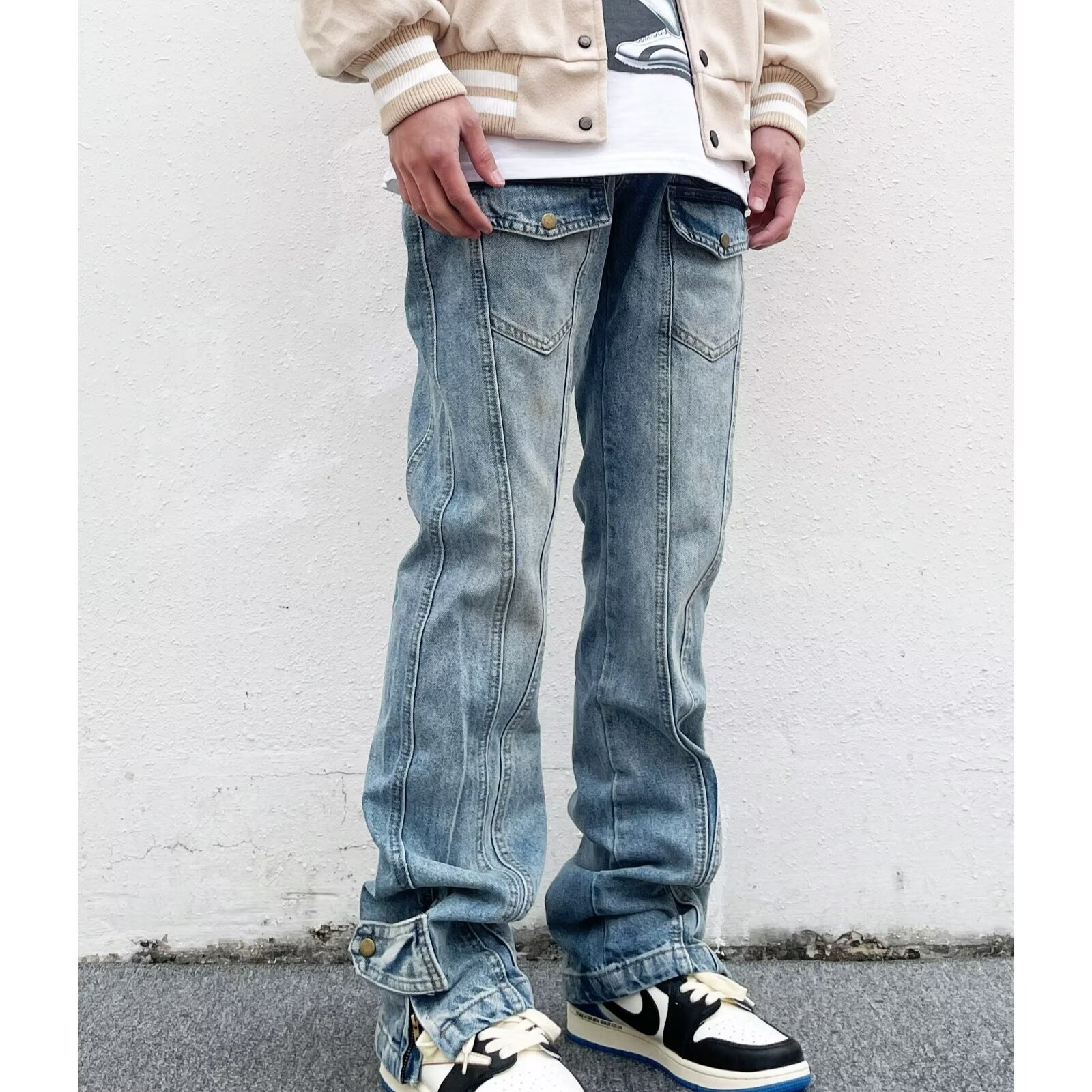 Men's Black Loose Fitting Jeans - Image 2