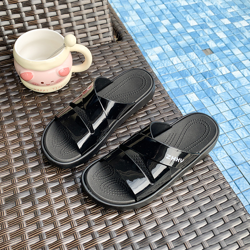 Verano antideslizante fondo grueso de compras al aire libre cómodo ligero versátil moda dama zapatillas frías