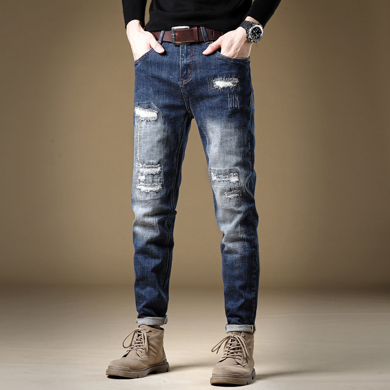 Spring and Autumn Comfortable jeans Heavy Trendy Brand Straight Denim Pants jeans Xintang jeans Men