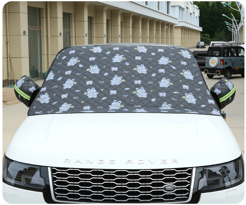 Car Snow Cover, Front Windshield Frost Protection, Anti-Freeze, Heat Insulation, Sunshade, Cartoon Sunshade, Car Cover, Winter