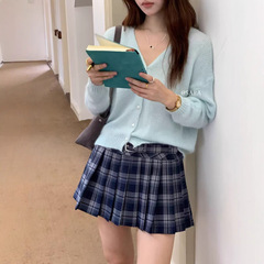 凯羽尚LSARAJ秋  韩系学院风减龄格纹半身