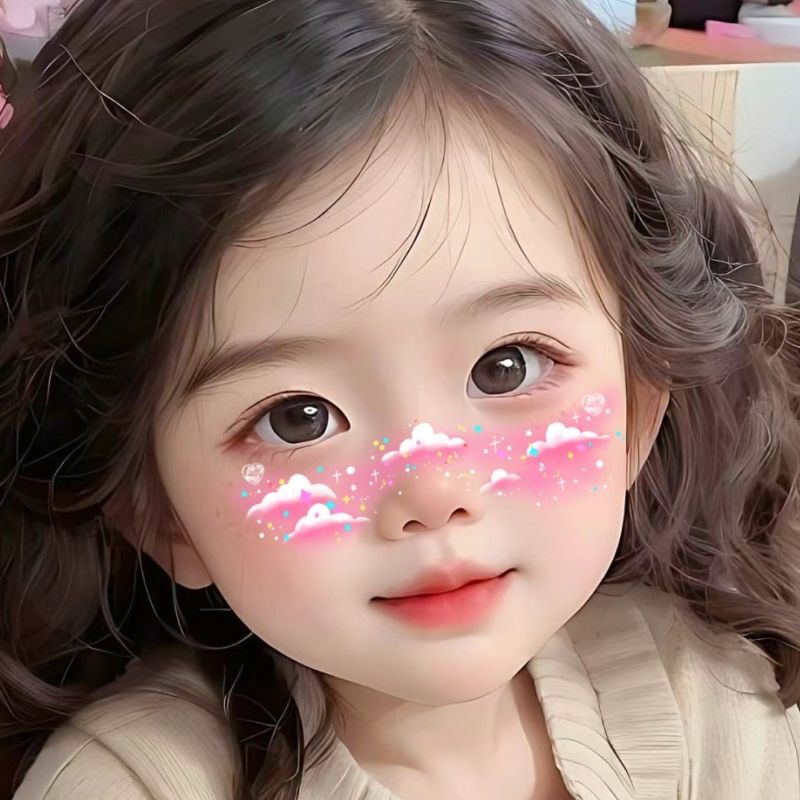 Pink Blush Nebula Makeup Tattoo Face Sticker Cartoon Children's Sports Face Makeup Tattoo Sticker Pink Blush Nebula Makeup Tattoo Face Sticker Cartoon Children's Sports Face Makeup Tattoo Sticker