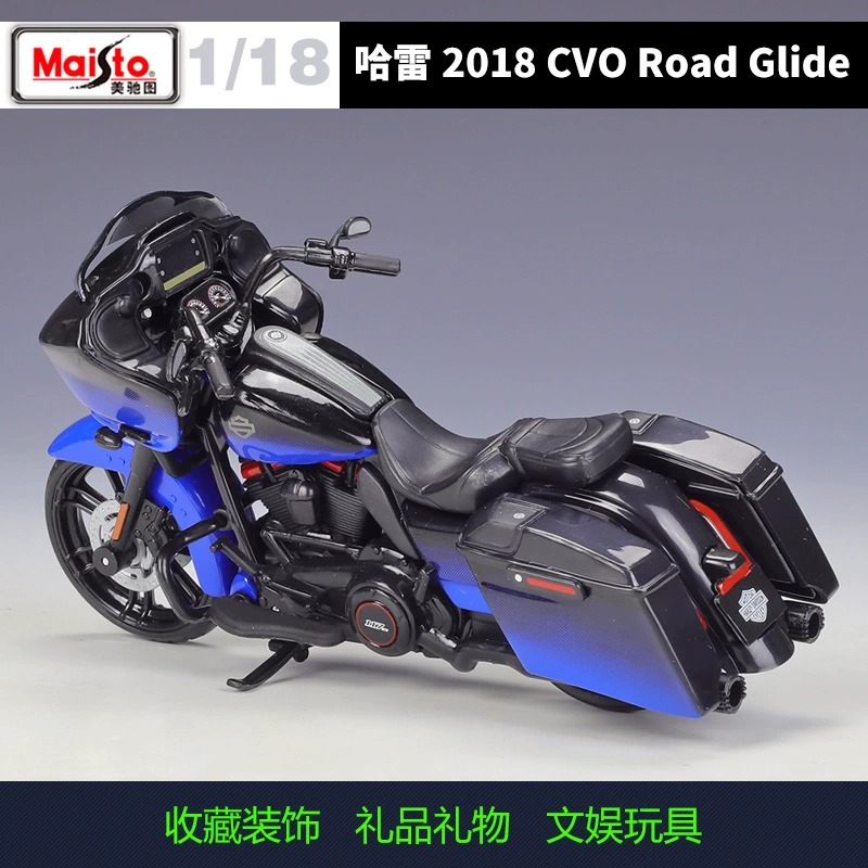 Мичи Ту 1:18 Harley 2018 CVO Road Glide моделирование алюминиевой мотоцикл с основанием