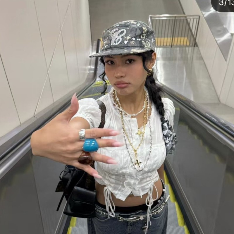 美式复古水洗做旧迷彩平顶海军帽男女潮小众街头鸭舌帽25新款棒球|undefined