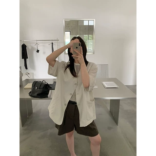 （不退换） FEIDING夏季新款V领短袖韩版极简高级感西装外套P611