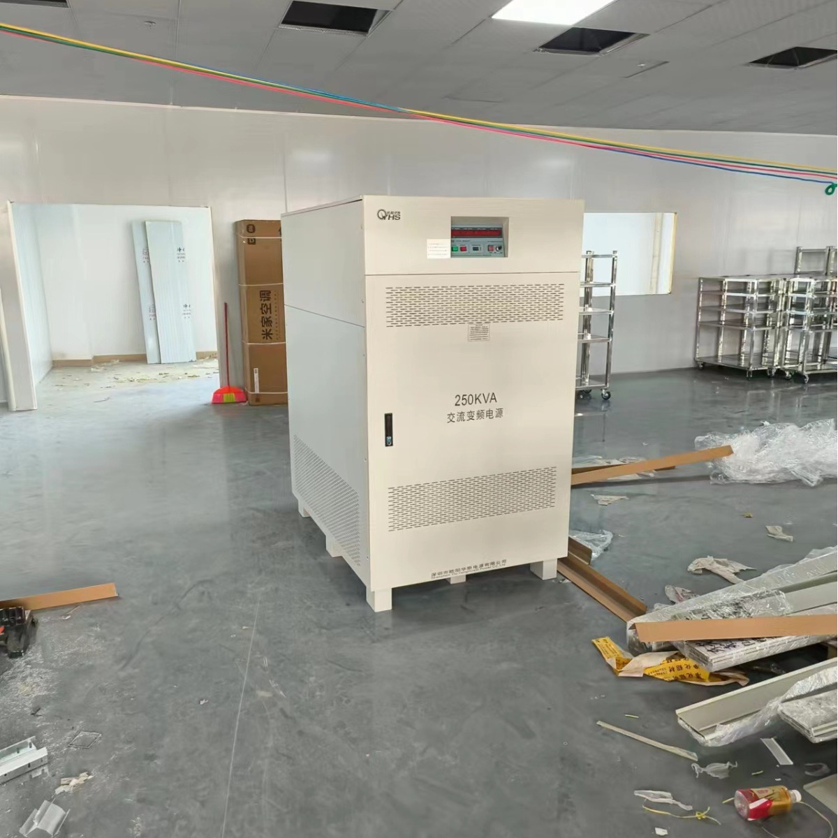 ŷ����˹250KVA��Ƶ��Դ������ݸ�紵��Ͳ���ң����120V 60HZ