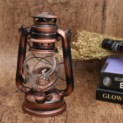 235 horse lantern glass lampshade, nostalgic retro outdoor kerosene lamp round lampshade, pure cotton wick horse lantern accessories