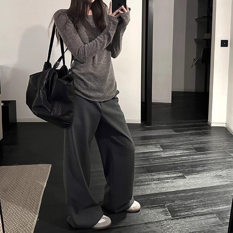 羊驼毛混纺针织短款开衫上衣女秋季圆领显瘦百搭长袖打底衫2025秋|undefined