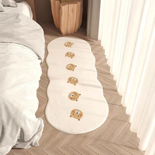 北欧ins风卧室床边地垫长条儿童房间榻榻米毯子少女客厅卡通地毯