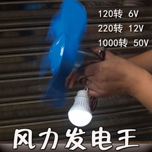 手搖發電機充電寶小型微型風力露營調節器房車應急電源電動異步型
