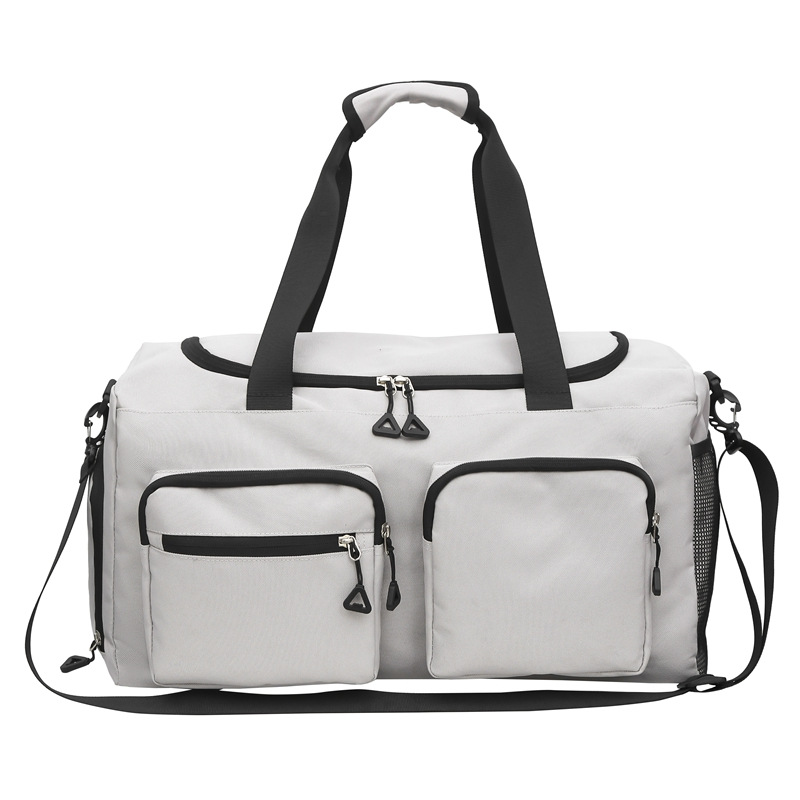 Bolso de equipaje deportivo de gran capacidad, bolso de viaje de corta distancia, bolso de fitness de marca de moda de color en contraste para hombres, bolso multifuncional de todo fósforo