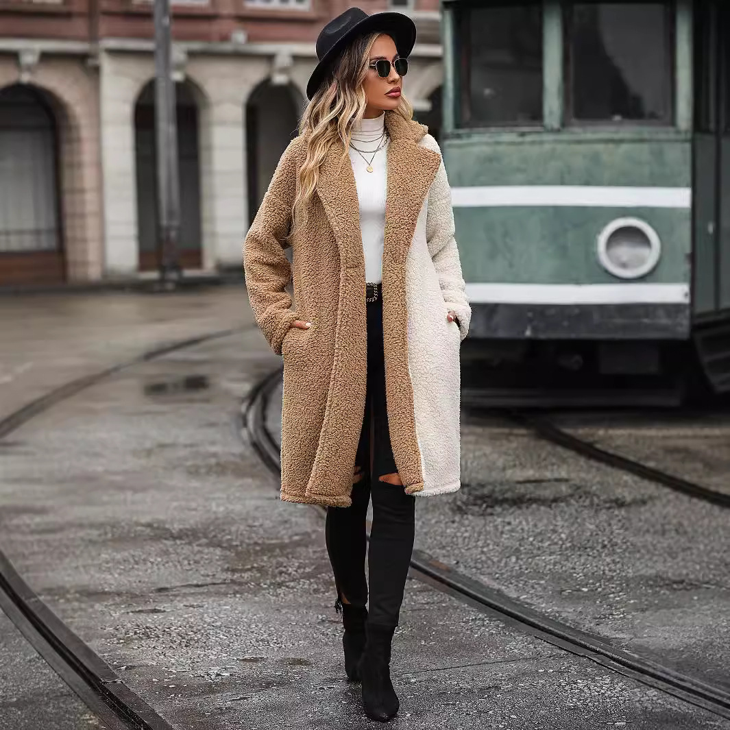 Women's Clothing suit collar bubble velvet temperament women's coat autumn and winter coat_voghion.com