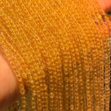 现货批发天然金发晶半成品珠子圆珠手链项链串珠diy饰品配件材料