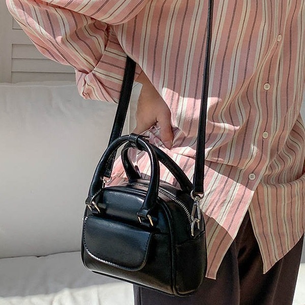 Elegante borsa boston da donna piccola borsa a tracolla_voghion.com