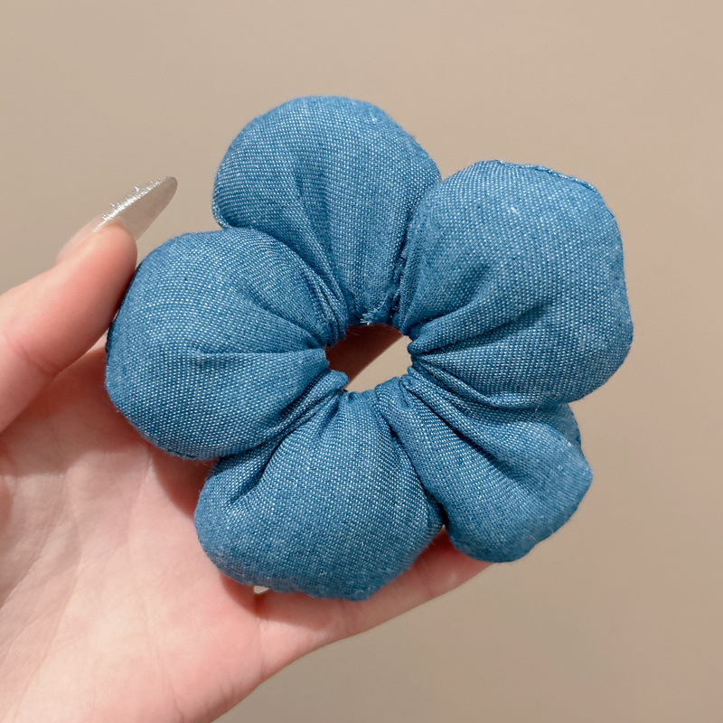 Flores para niños, lazo para el cabello del intestino grueso, niña pequeña, sin daño, cuerda para el cabello, cabeza de cola de caballo alta, tocado de cuerda, cabeza de bola, banda de goma, accesorio para el cabello