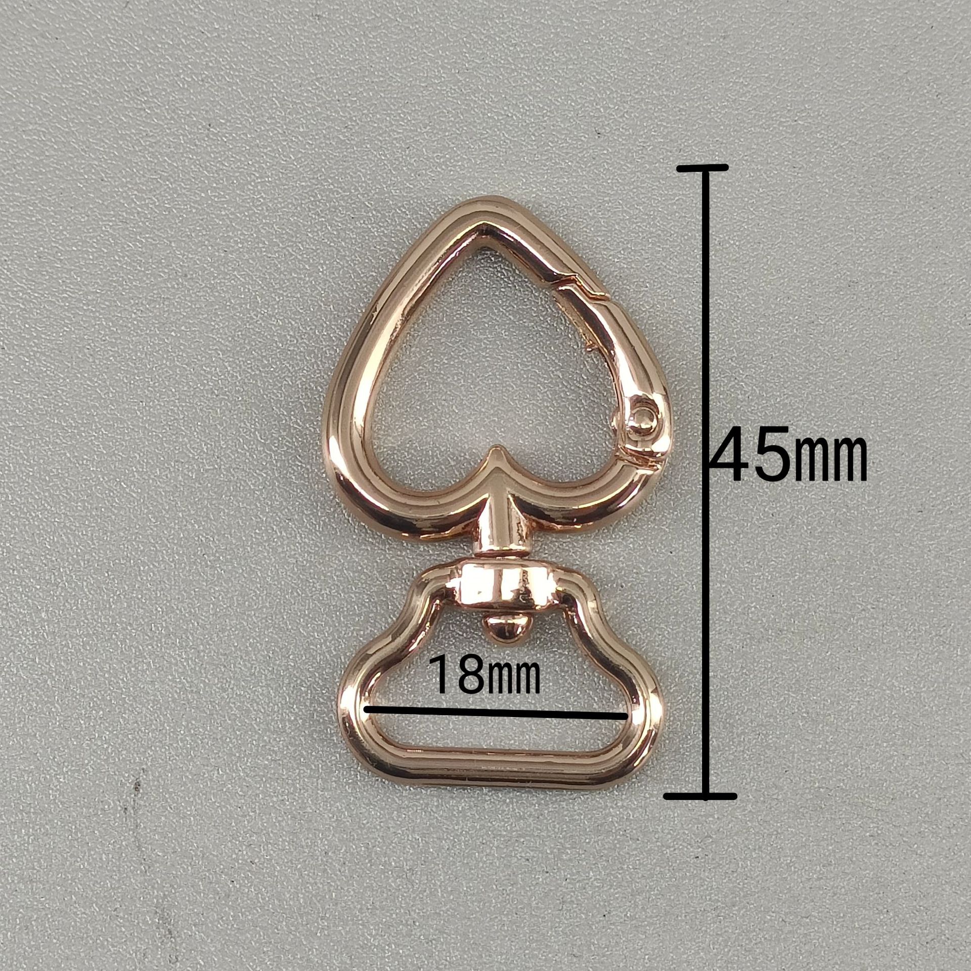 Hebilla en forma de corazón con giro en D de aleación de zinc para equipaje y llaveros, accesorios de hardware para mayoristas image 10
