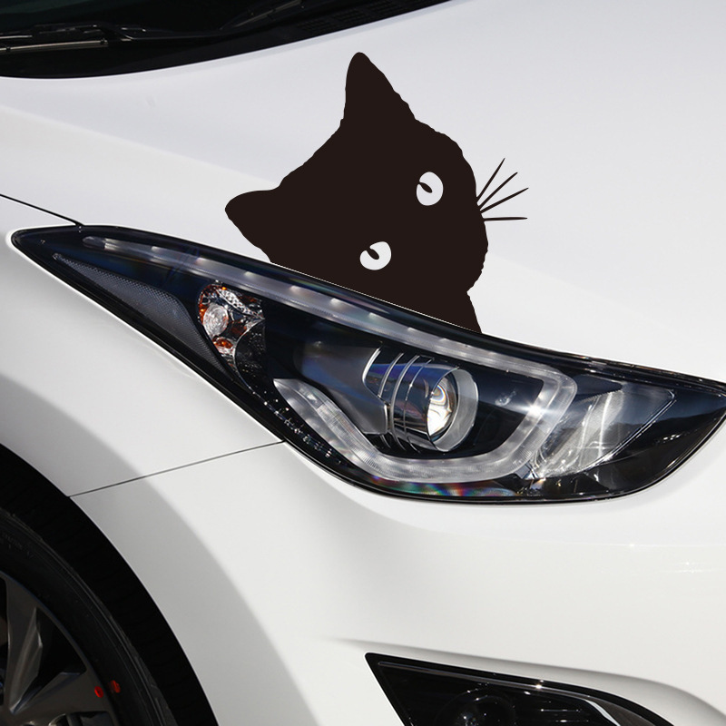 Comercio exterior transfronterizo gato cara Peeping pegatinas de coche gato mascota gato pegatinas reflectantes Peeping gato pegatinas reflectantes image 2