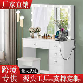 卧室梳妆台多功能家用一体柜小户型收纳柜现代简约高级感化妆桌