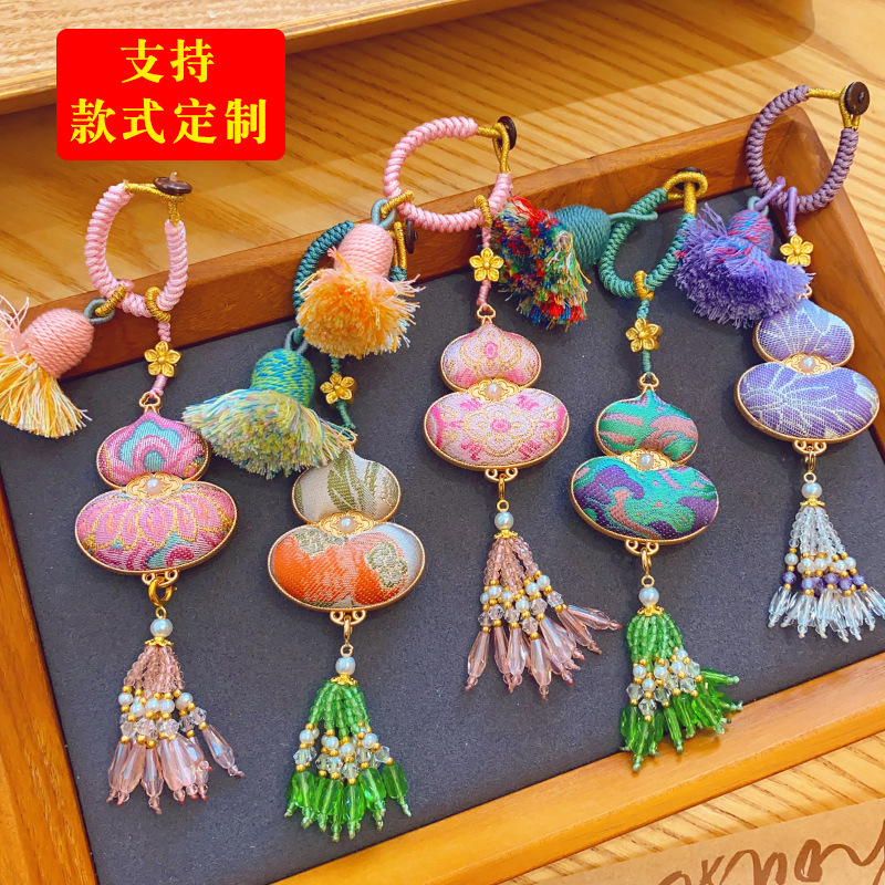 【成品】非遗宋锦葫芦挂件流苏钥匙扣包包配饰车载挂件寺庙同款|undefined