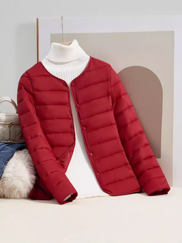 轻薄羽绒棉服女内胆短款内搭新款秋冬季外穿轻便简约外套|undefined