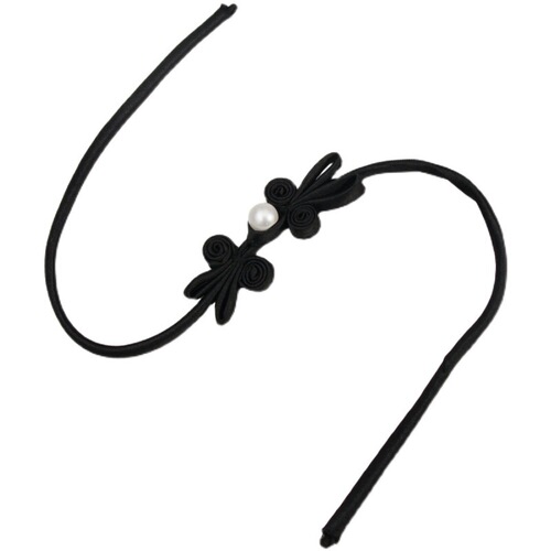 Qipao retro hairpin white national trend ancient costume Hanfu dress decoration long tail pipa pearl butterfly button snake knot