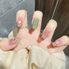 Fresh nail stickers, fake nails for manicure for nails, french style, ready-made product