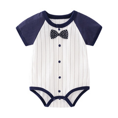Little boy Haire summer short-sleeve onesie baby summer boy crawling suit trendy gentleman stylish clothing