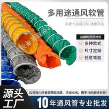 三防布伸缩加强夹布钢丝风管防火耐高温通风管道耐磨帆布鼓风软管