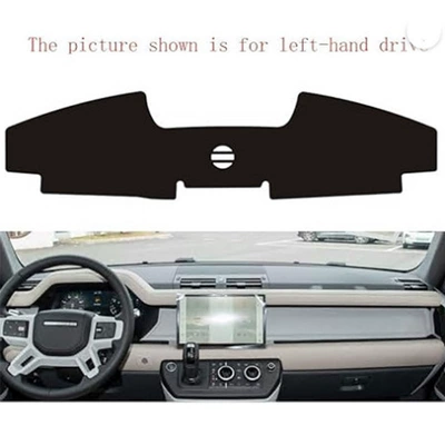 Suitable for the Dashboard Mat of the 2020-2023 Land Rover Defender 110/90/130 L663 Models (Günəş əleyhinə siperlik) - 20-23-models-land-rover-defender-11090130-l663-polyester-black-edge-left-hand-drive