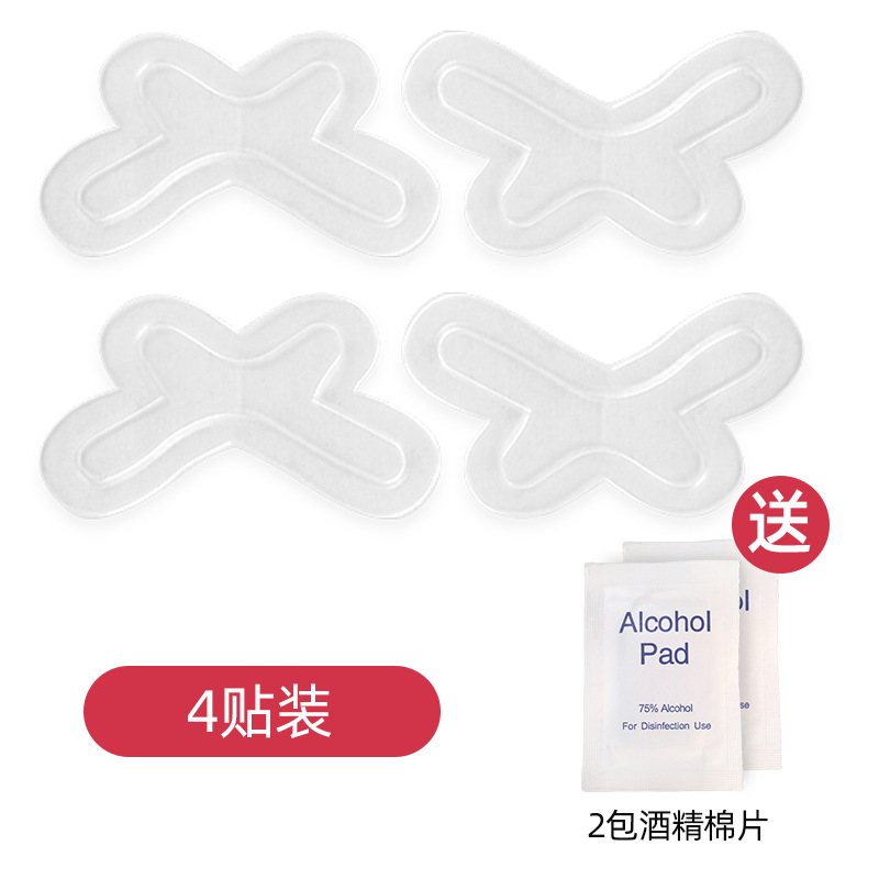 Pegatinas para orejas de elfo, estilo hueso de dragón mariposa, 4 pegatinas, productos desnudos + dos paquetes de almohadillas de algodón con alcohol
