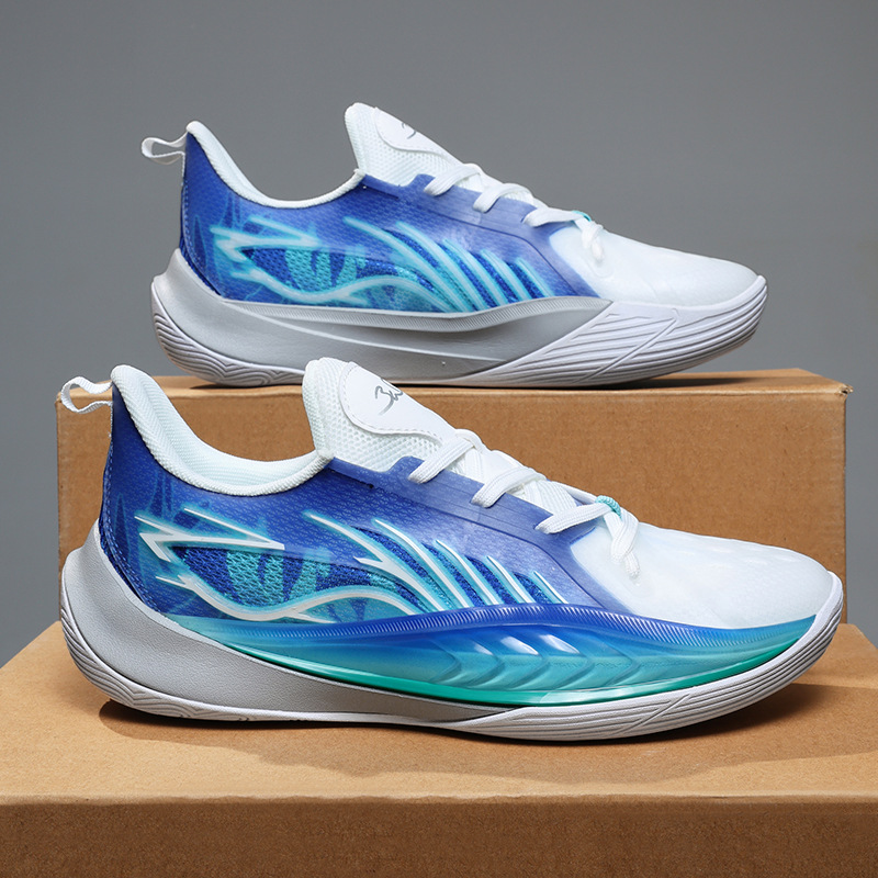 Zapatos de baloncesto anti-deslizante de combate real para jóvenes, zapatos de baloncesto de alto nivel para hombres y mujeres, zapatos deportivos ligeros de moda nocturna. image 1