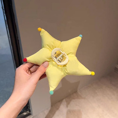 韩国小众设计款波点充棉五角星立体抓夹创意鲨鱼夹甜美少女心发饰