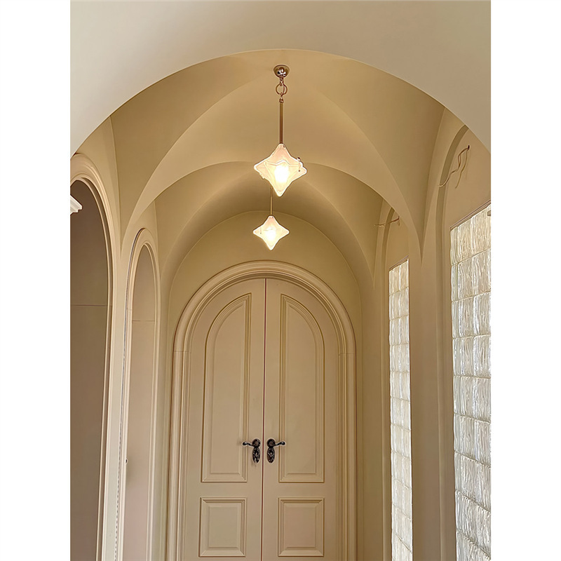 Star Pendant Light French Vintage Glass Dining Room Foyer Hallway Balcony Island Table Bedroom Bedside High-End Retro Lamp Star Pendant Light French Vintage Glass Dining Room Foyer Hallway Balcony Island Table Bedroom Bedside High-End Retro Lamp