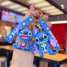 新款变装史迪仔钥匙扣软胶公仔pvc汽车钥匙链挂件娃娃机礼品批发