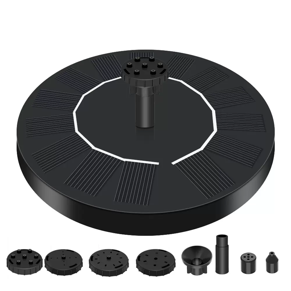 直径13CM户外新太阳能喷泉 庭院太阳能悬浮水池水景流水漂浮喷泉