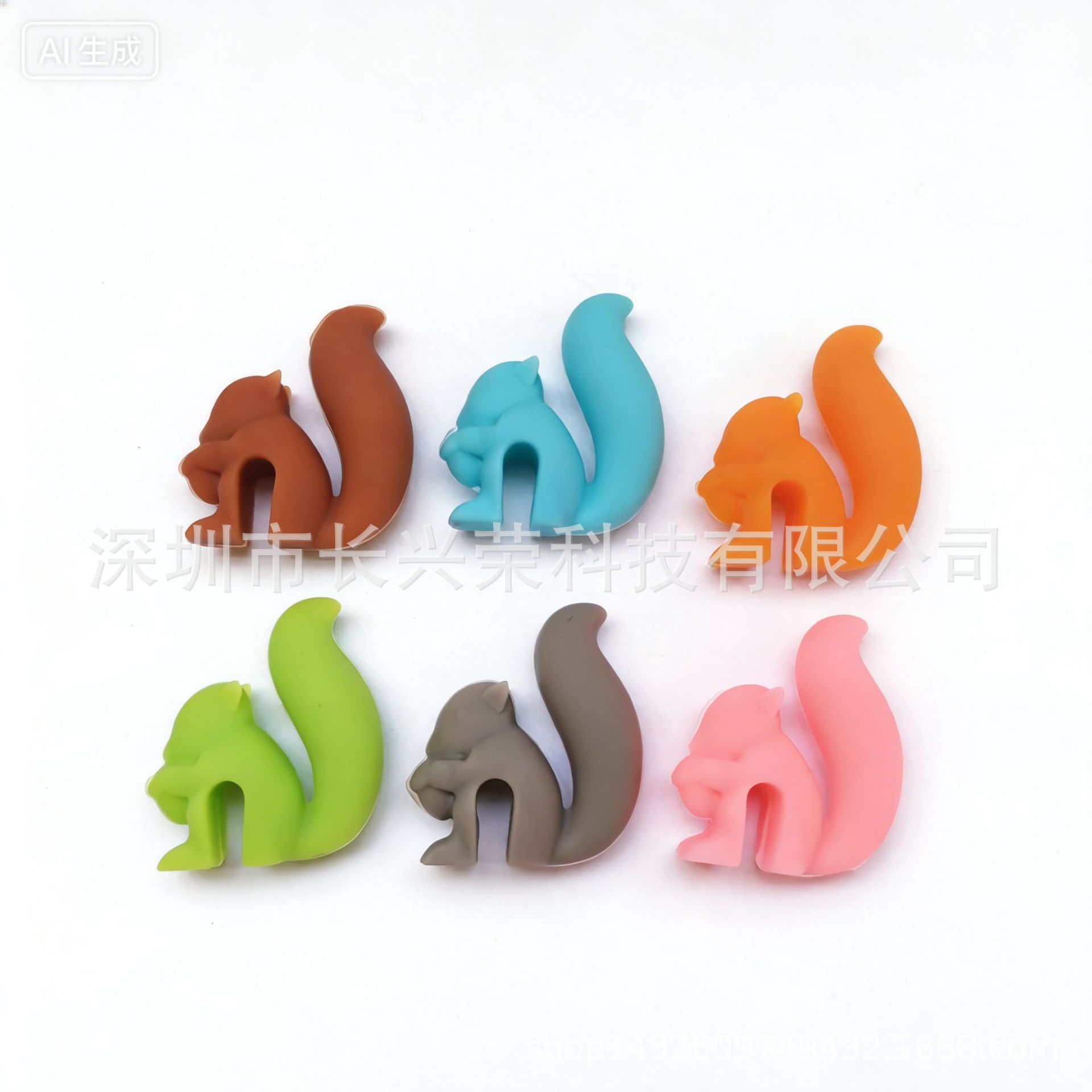 可爱派对 硅胶松鼠挂茶包 松鼠茶包挂 茶叶商赠品