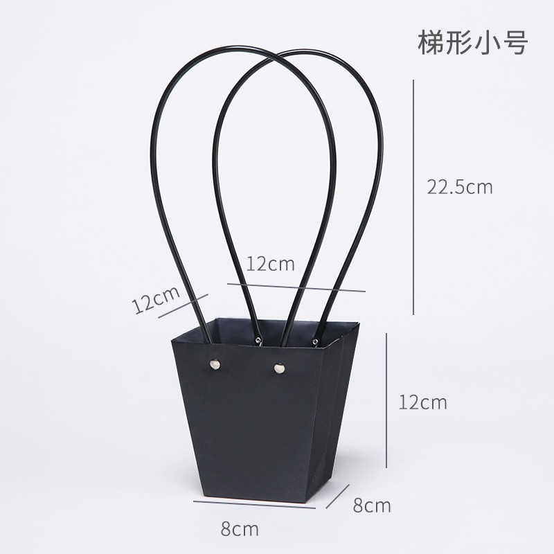 Festival de barrido de tumbas caja de flores portátil rectangular caja de papel kraft bolso de mano sacrificio crisantemo arreglo floral bolsa Qingming suministros de barrido de tumbas