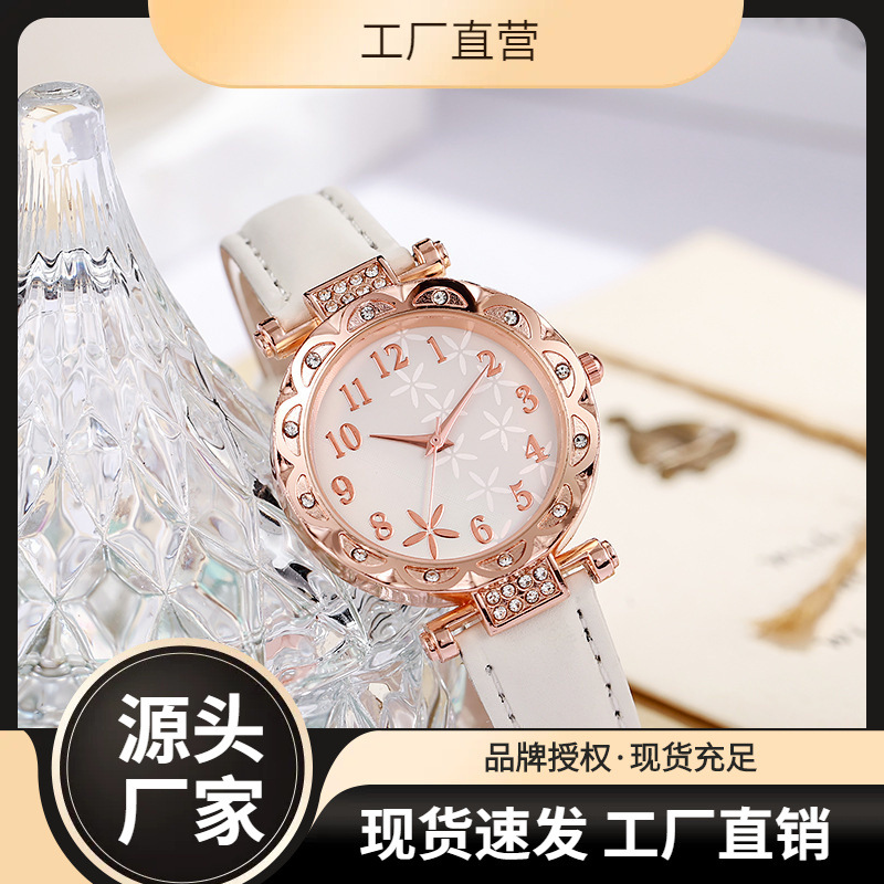 手表女士学生韩版简约时尚潮流防水休闲大气石英女表抖音网红同款