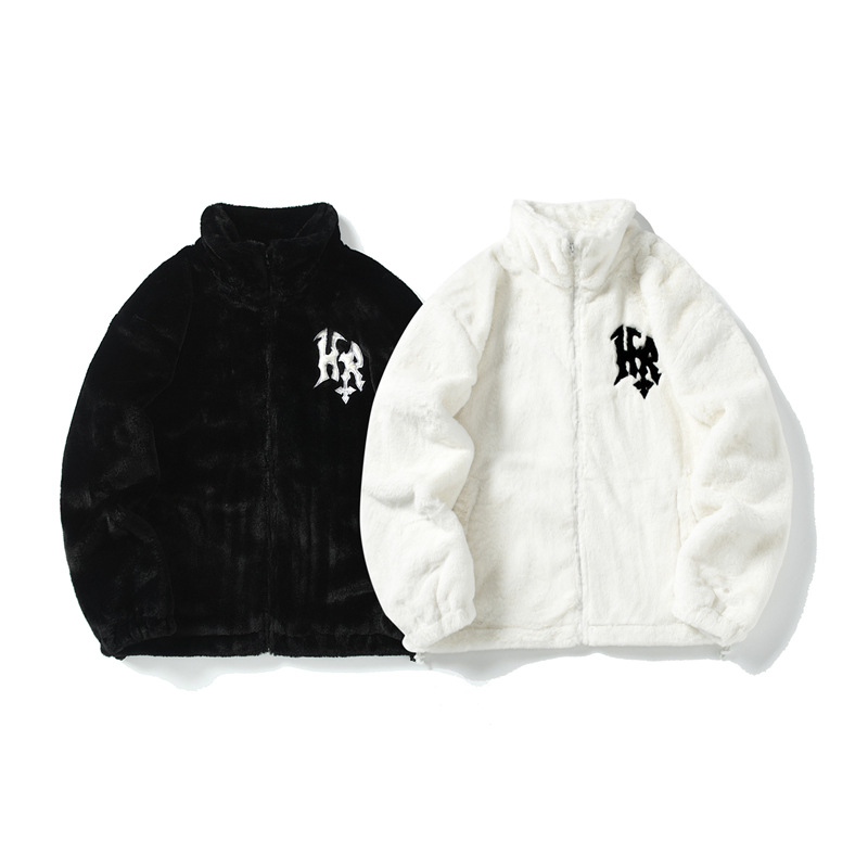 Urban Hip Hop Embroidered Jacket - Black