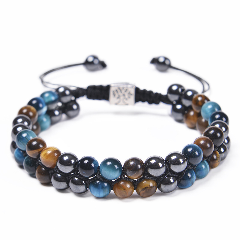 Fashion Gradient Color Natural Stone Beaded Bracelets 1 Piece display picture 5