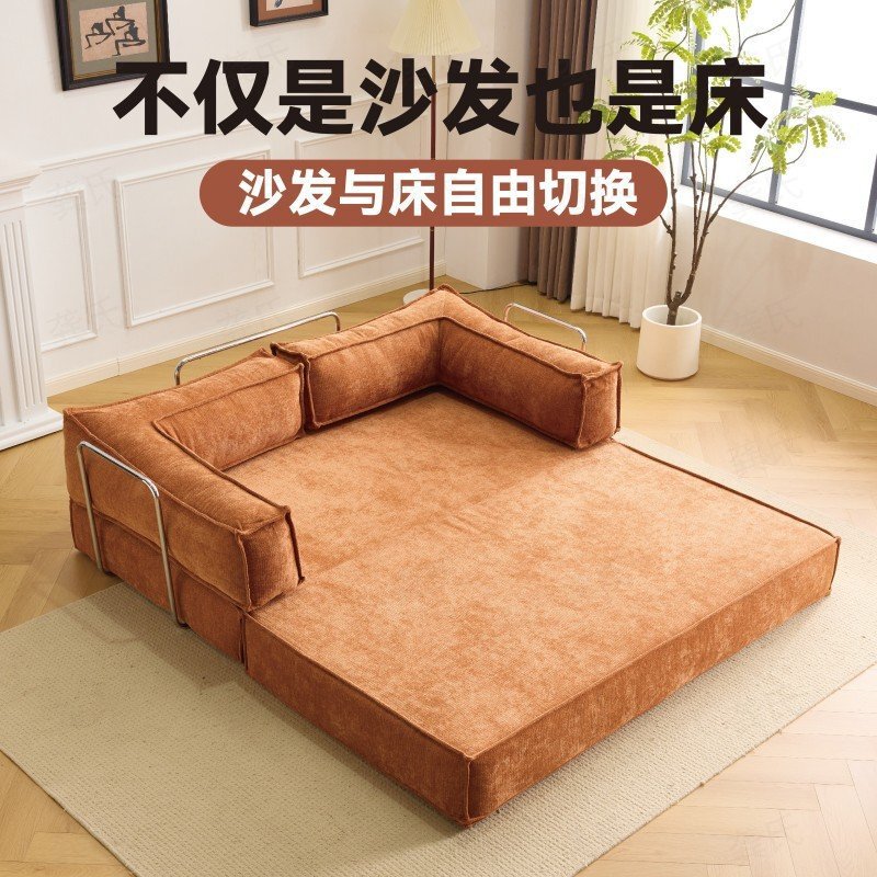 焦糖色布艺沙发产品展示图