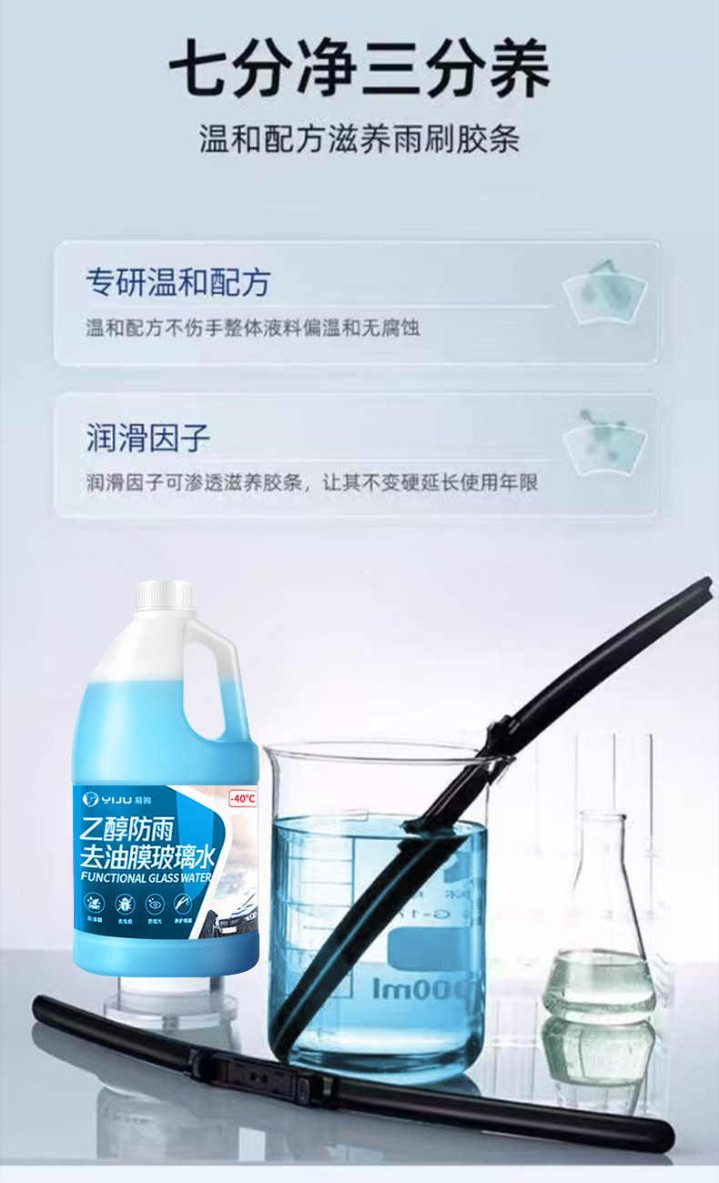 【Special for Car Windshields】New car glass cleaner, powerful stain and oil film remover, ethanol-based anti-rain coating, cleaning and maintenance