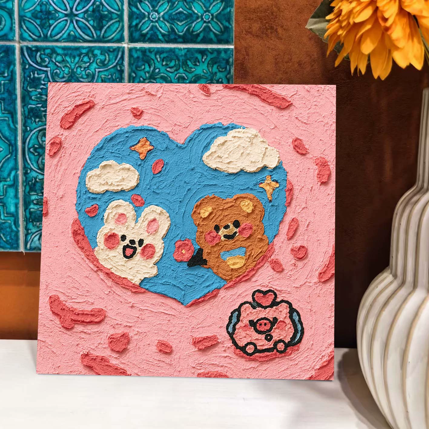 Регулируемая кварцевая песчаная-free DIY цифровая текстура painting с полным набором инструментов на кончиках пальцев, готовая к рисованию, кросс-граничная дропшиппинг для декора прилавка