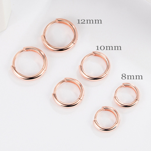 European and American personalized fashion multi-size glossy circle earrings golden years the same style golden trend earrings