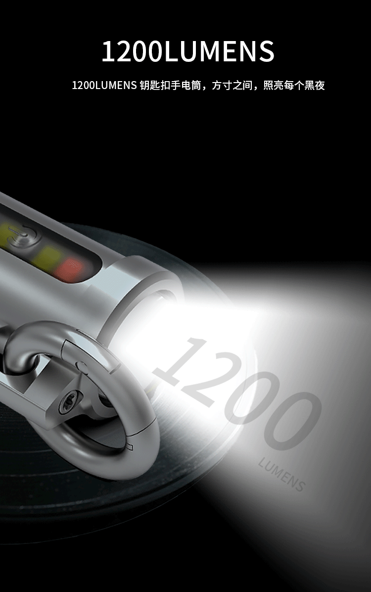 Keychain Flashlight Strong Light Illumination Lamp Floodlight Multifunctional Portable Mini Light Pro Model