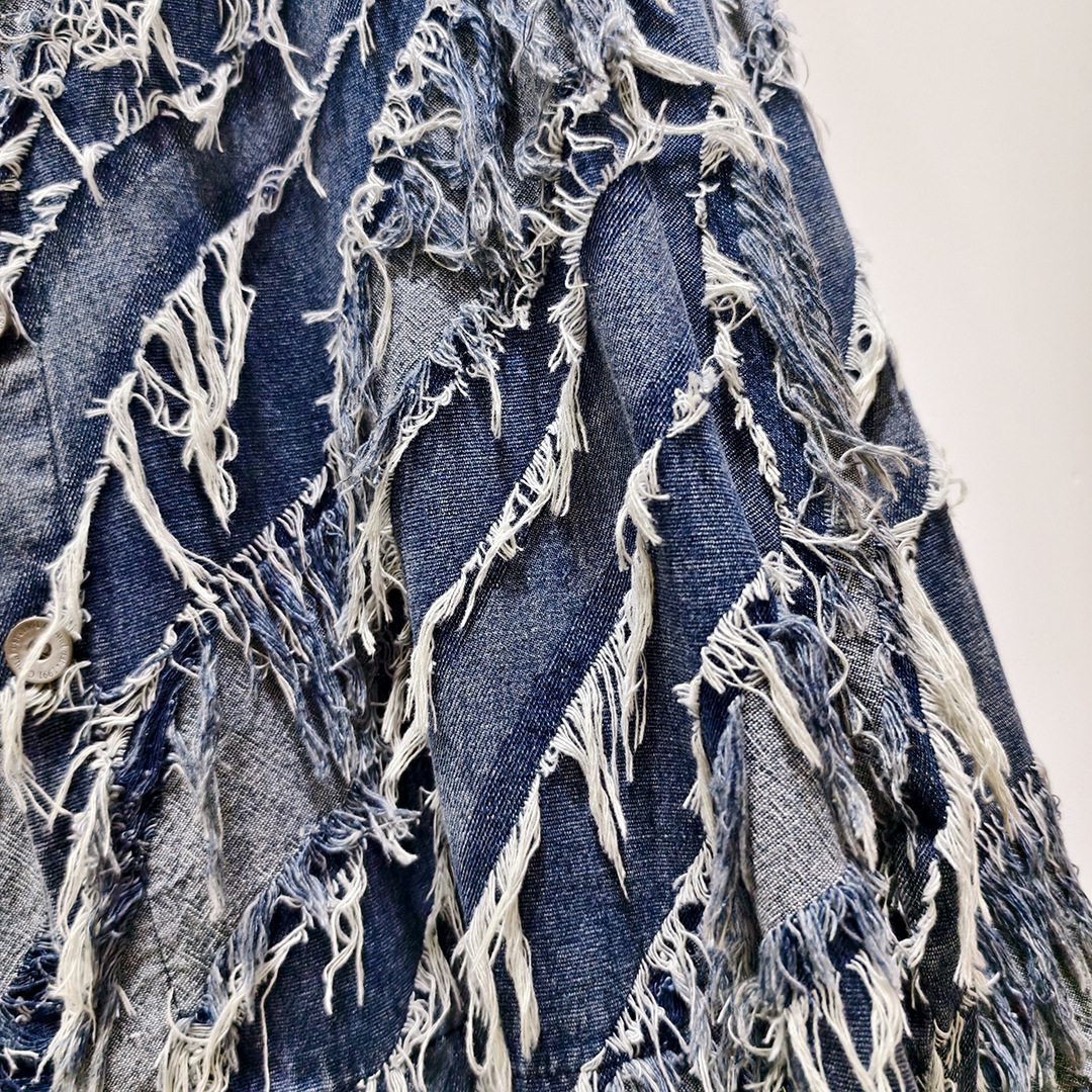 Men's Clothing Spring And Autumn New Retro Fashion Brand Loose Raw Edge Design High Street Denim Jacket Women's Jacket_voghion.com