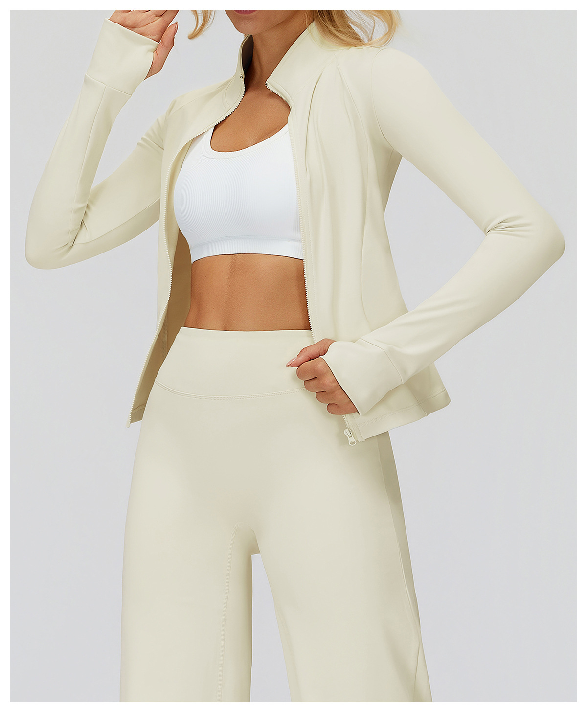 Giacca sportiva in pile da corsa, versatile, antivento, calda e con collo alto, Zechuang, autunno inverno, 5502_voghion.com