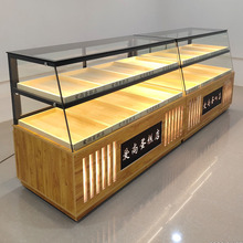 面包柜展示柜糕点柜蛋糕店货架桃酥糕点柜玻璃商用直角玻璃柜弧形